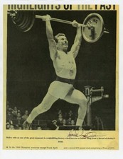 Frank Spellman - Signed Printed Paper Photograph (Weightlifter)