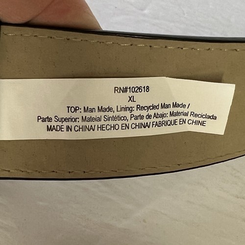 EUC Steve Madden Men’s Faux Leather Belt Silver Tone Buckle Size XL Work Wear - Picture 6 of 12