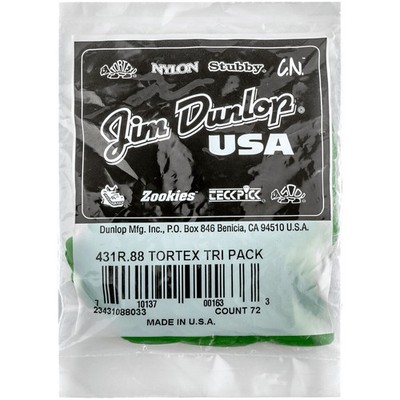 Plektrum Dunlop Tortex Triangle 0,88 mm (72 pcs) Plek Pick NEU
