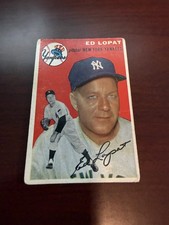 1954 Topps #5 Eddie Lopat. VG
