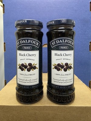 St Dalfour Black Cherry Fruit Spread 2 Pack. 10 Oz