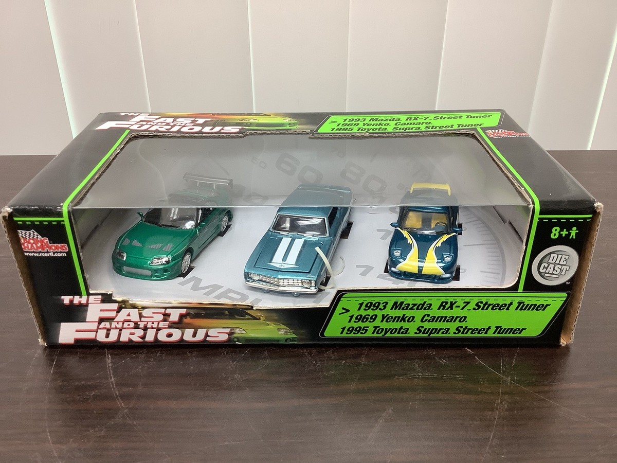 Racing Champions 1:64 Fast & Furious 3 PACK 1993 RX-7, 1995 Supra