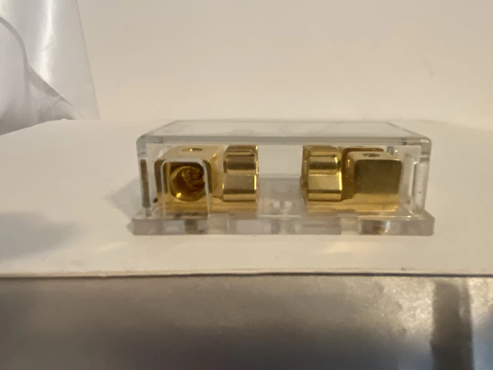 Bloque de fusibles de alta resistencia enchapado en oro de 24kt RadioShack Cat. No. 270-704 Foto 3 de 4