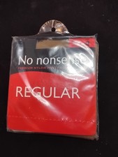 No Nonsense Regular Pantyhose Reinforced Panty  Toe Q Tan 1 pair