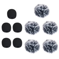 5 Packs Lavalier Microphone Wind Screen Furry Muffs Diameter 1cm Fits Most La...