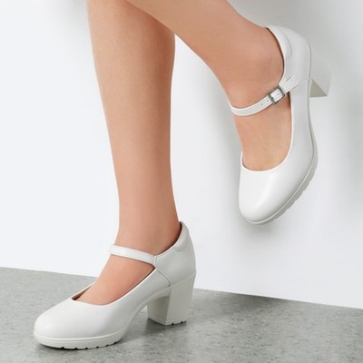 Women Mary Jane Round Toe Pumps Chunky All Day Comfort Work Pumps Dress Shoes