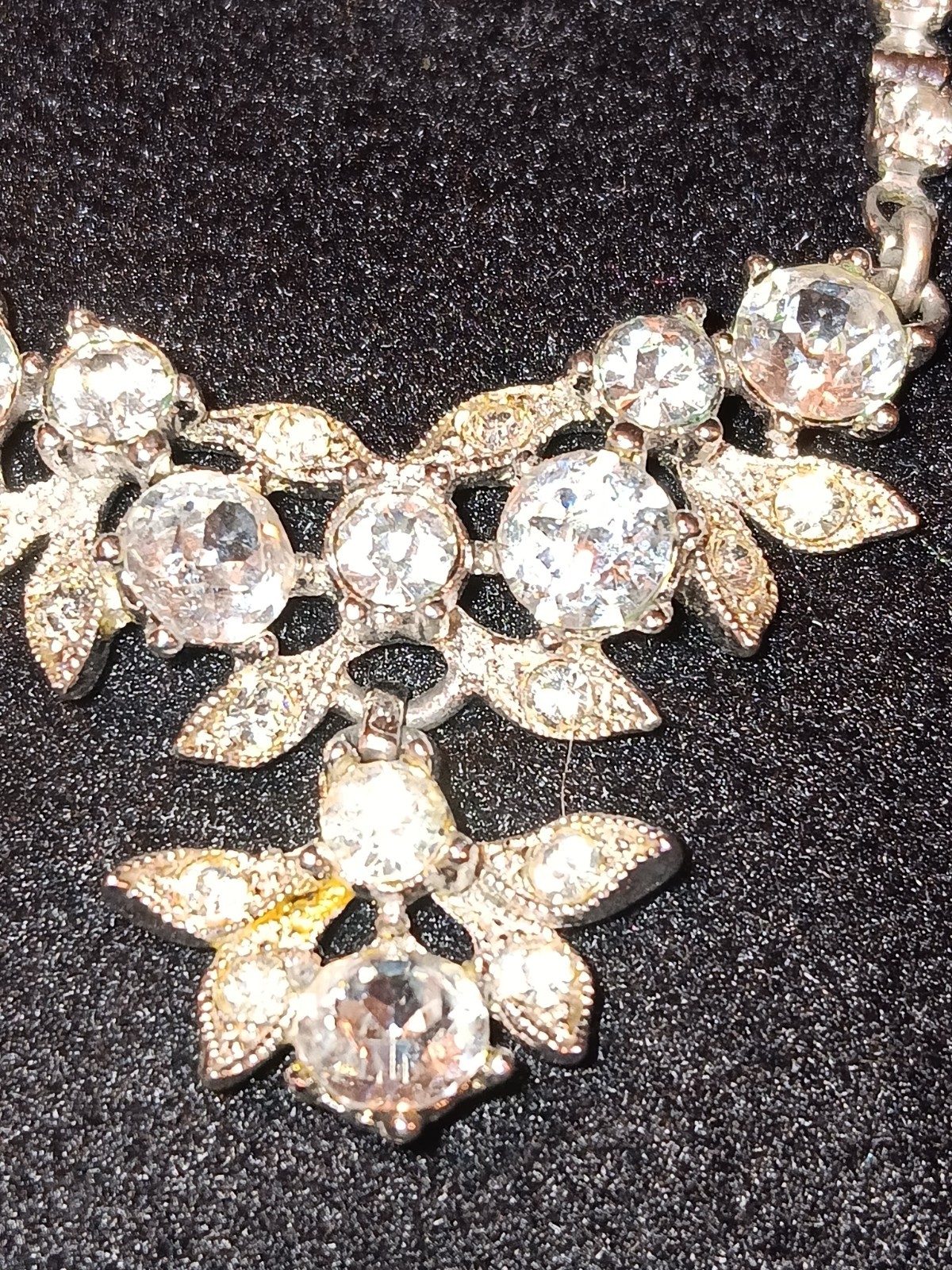 Vintage BOGOFF Clear Sparkling Rhinestone Necklac… - image 1