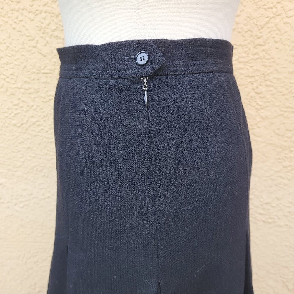 Gonna vintage Yves Saint Laurent YSL classica nera plissettata al ginocchio 8