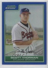 2006 Bowman Draft Chrome Blue Refractor /199 Scott Thorman #BDP27 0l1