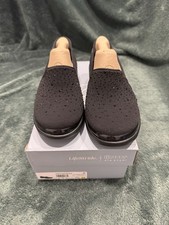 LifeStride Bzees Air Step Poppyseed Black Women  s Slip On Shoes Size 7.5