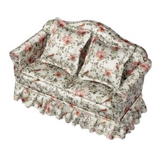 1:12 Scale Miniatures Floral Arm Sofa Dollhouse Furniture Cushions Palace
