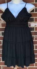 ECOWISH Womens V-Neck Spaghetti Strap Bowknot Large Sleeveless Lace Mini    629