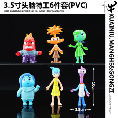 Inside Out Joy Riley Anxiety Sadness Action Figur Auto Kuchen Dekoration Modell