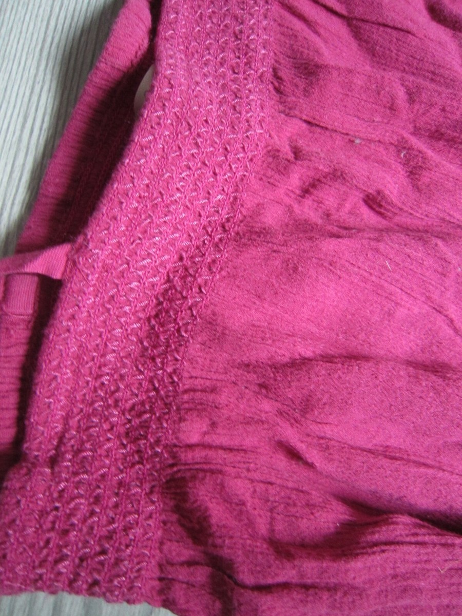 Combinaison Smockée CFK Pour Monoprix, Taille 14 Ans, Coton Créponné Framboise, Neuf