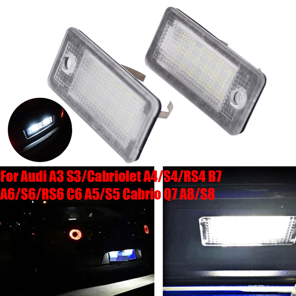2pcs For Audi A4 S4 RS4 B7 2006 2007-2008 Rear Bumper License