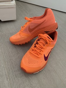 neon orange nike trainers