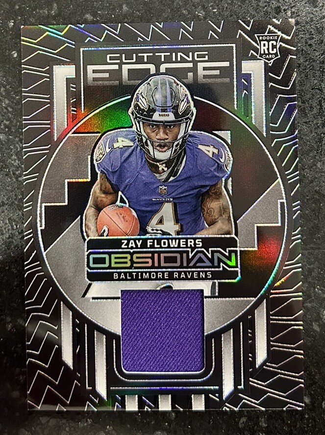 2023 Panini Obsidian Zay Flowers Cutting Edge Patch RC /199