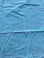 Tissu ancien coton bleu pâle fleurs