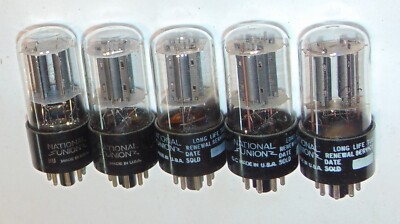 RARE 5 PACK *NOS NIB NATIONAL 12SL7GT VT-289 HIGH GRADE GET ADAPTER MAKE 12AX7
