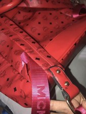 Large red backpack, studded - excellent condition