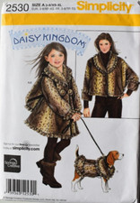 SIMPLICITY PATTERN 2530 MISSES JACKET S-XL GIRLS COAT SIZE 3-8 DOG COAT UNCUT FF
