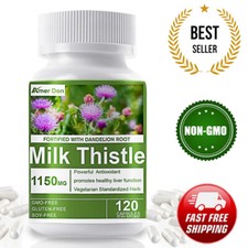 28In1 120 Capsules Milk Thistle Liver Detox  Cleanse Liver Support Supplements
