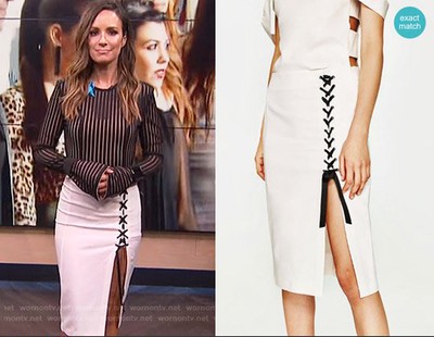 midi skirt with side split