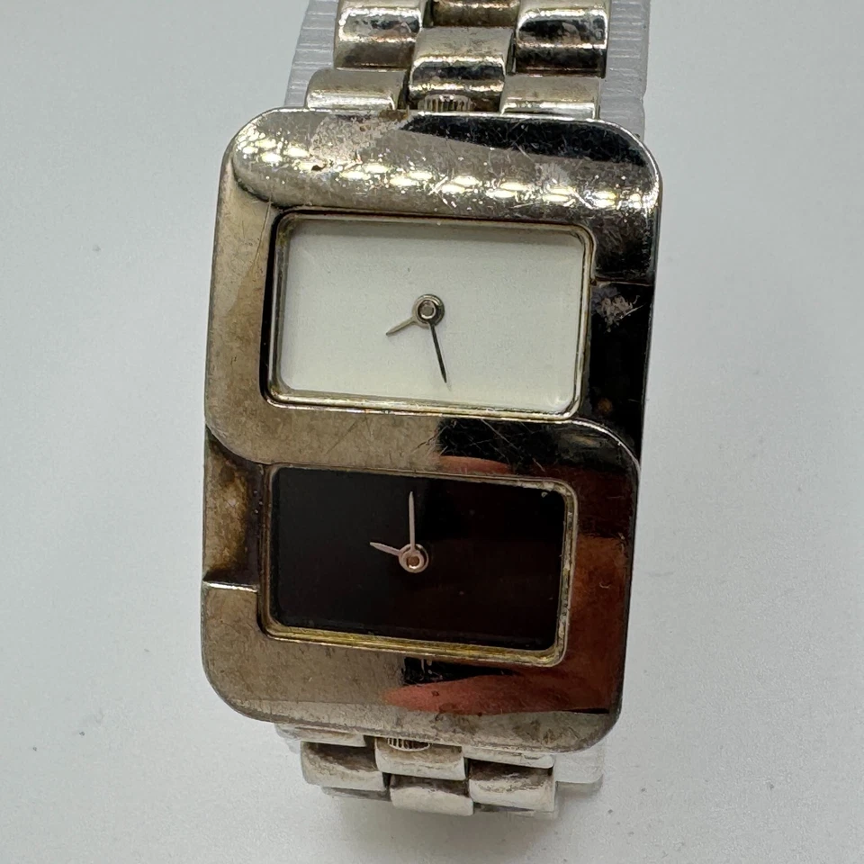 Skagen Quartz Watch 80USC Unisex Dual Movements Rectangle ~ For Parts Repair - Image 2 of 4