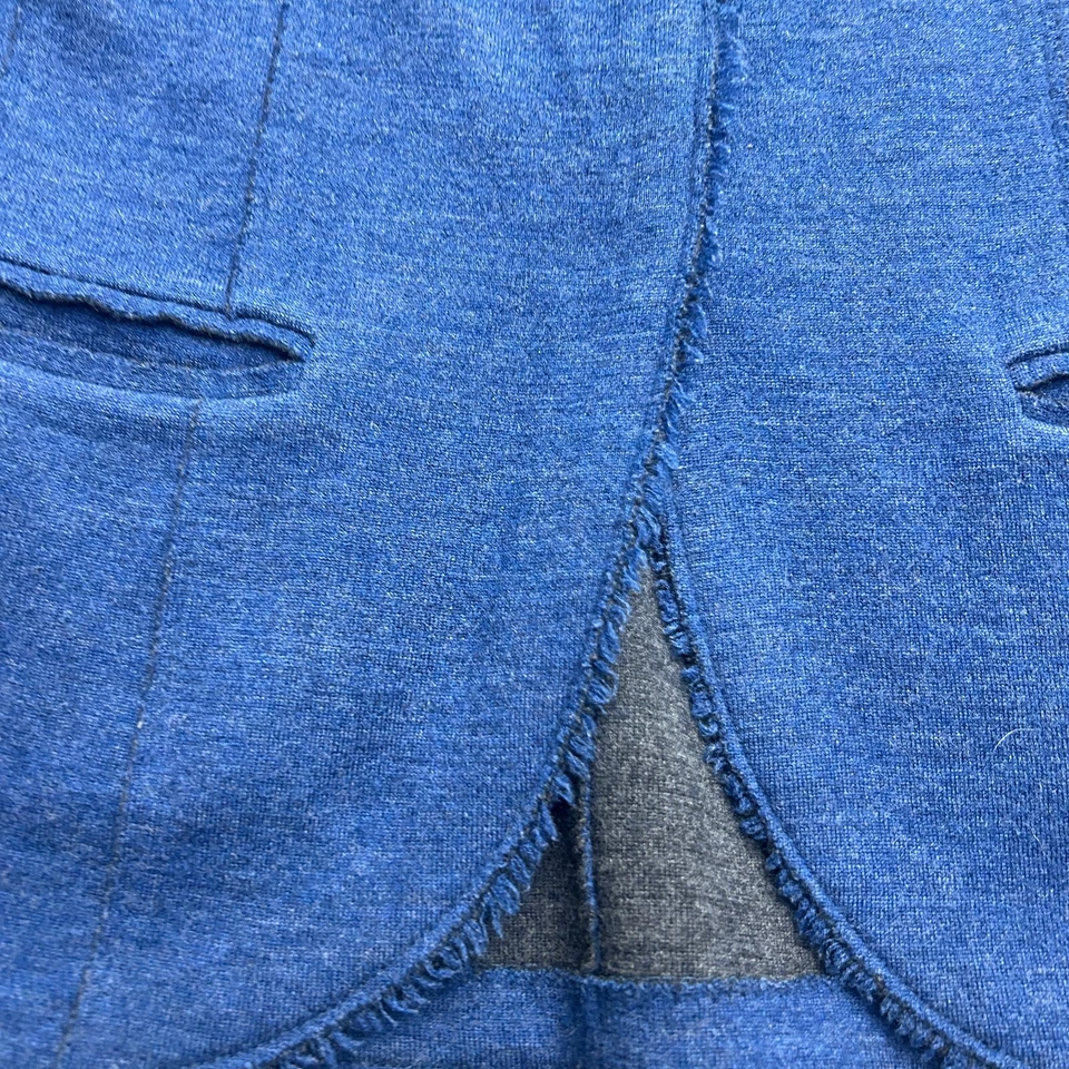 Chaqueta de punto PP petite de lana merino Eileen Fisher con cierre a presión para mujer en azul Foto 3 de 4