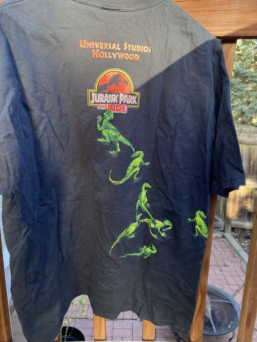 VTG Jurassic Park The Ride 90s AOP Universal Studios Movie T VTG Jurassic Park The Ride 90s AOP Universal Studios Movie T