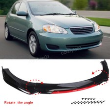 For Toyota Corolla 2005-08 Blackred Front Bumper Lip Splitter Spoiler Body Kit For Toyota Corolla 2005-08 Blackred Front Bumper Lip Splitter Spoiler Body Kit