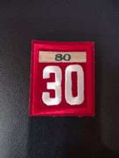 NEW Lot of 2 Boy Scout Troop 30 Red White Patches with Veteran Bar 80