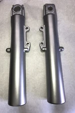 00-13 OEM Harley Street Glide FLAT SLIVER Powder 41mm Fork Sliders Lower Legs