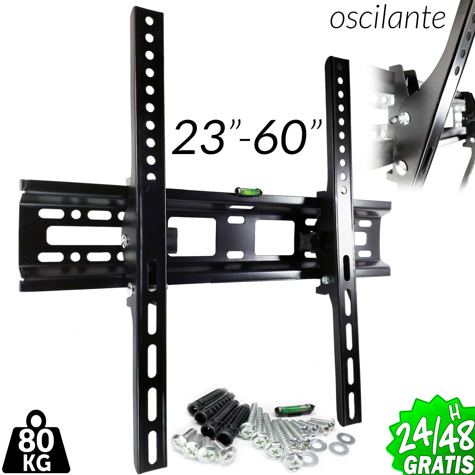 SOPORTE de TV MONITOR 23 A 60" PARED LCD LED PLASMA 80KG Marco 400x400mm BRACKET