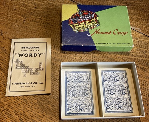 Vintage WORDY Crossword Card Game - J. Pressman & Company - New York City - Picture 2 of 3