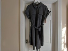 Dress “Nanette Lepore“ Heather With Stripes Grey/White Size: 16 (UK) SALE