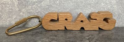 Vtg Wood Keychain CRAIG Key Ring Wood Name Fob RUSS Berrie Personalized Wooden