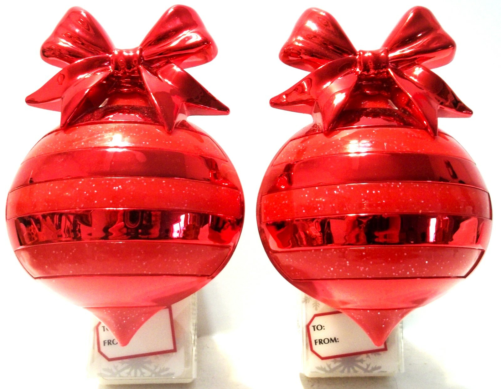 Bath Body Works Red Christmas Ornament Wallflower Plug In Diffuser Unit New Pair-image
