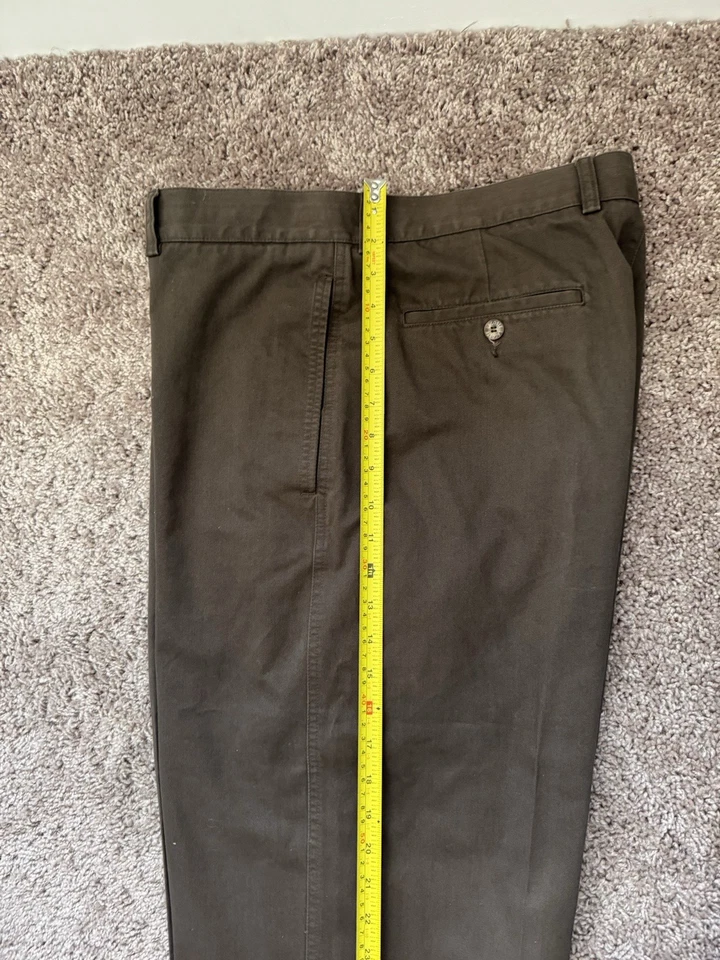 Lacoste Pants Mens 38 Brown Regular Fit Flat Front Pockets - Image 4 of 4