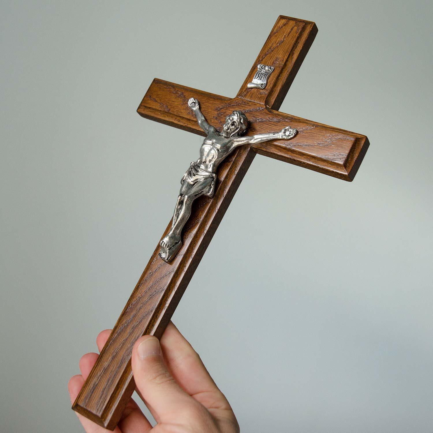 Wooden Wall Cross Decorative Catholic Wall Crucifix for