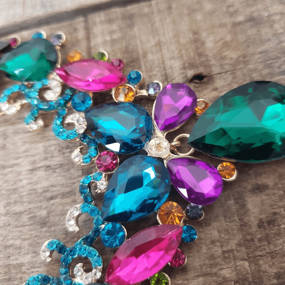 DRAMATIC STATEMENT NECKLACE & EARRINGS SET Costum… - image 11