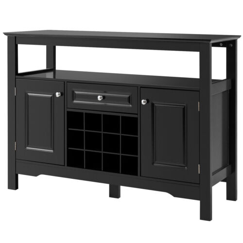 Storage Buffet Sideboard Table Kitchen Sever Cabinet Wine Rack w/ Drawer & Shelf
