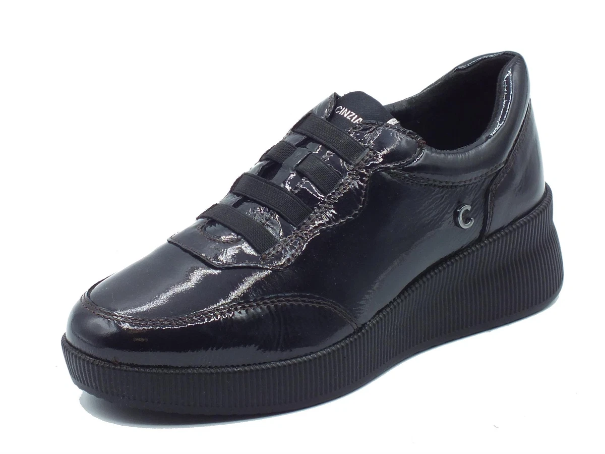 Ballerine Donna In Pelle Traforata Con Zeppa 4 Cm - Scarpe Comode Memory Foam, Suola Antiscivolo