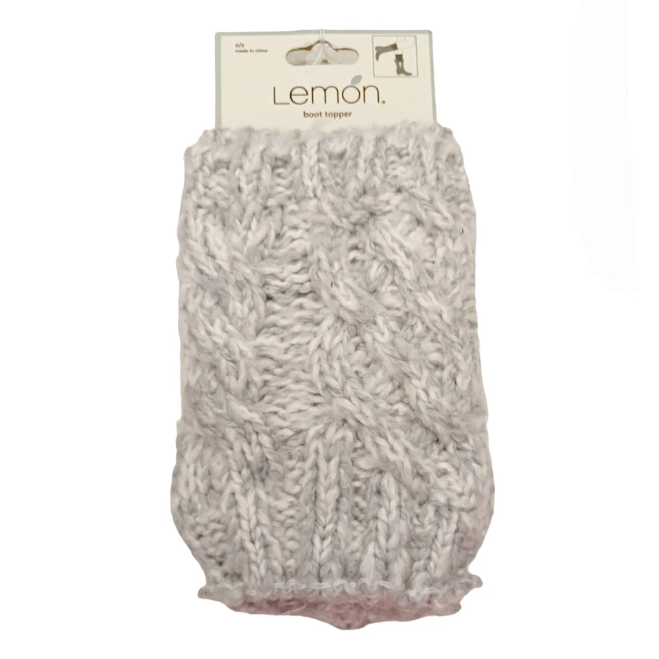 2x Toppers para botas: Mud Pie-Gris Limón Monograma N Tejido Tostado Foto 4 de 4