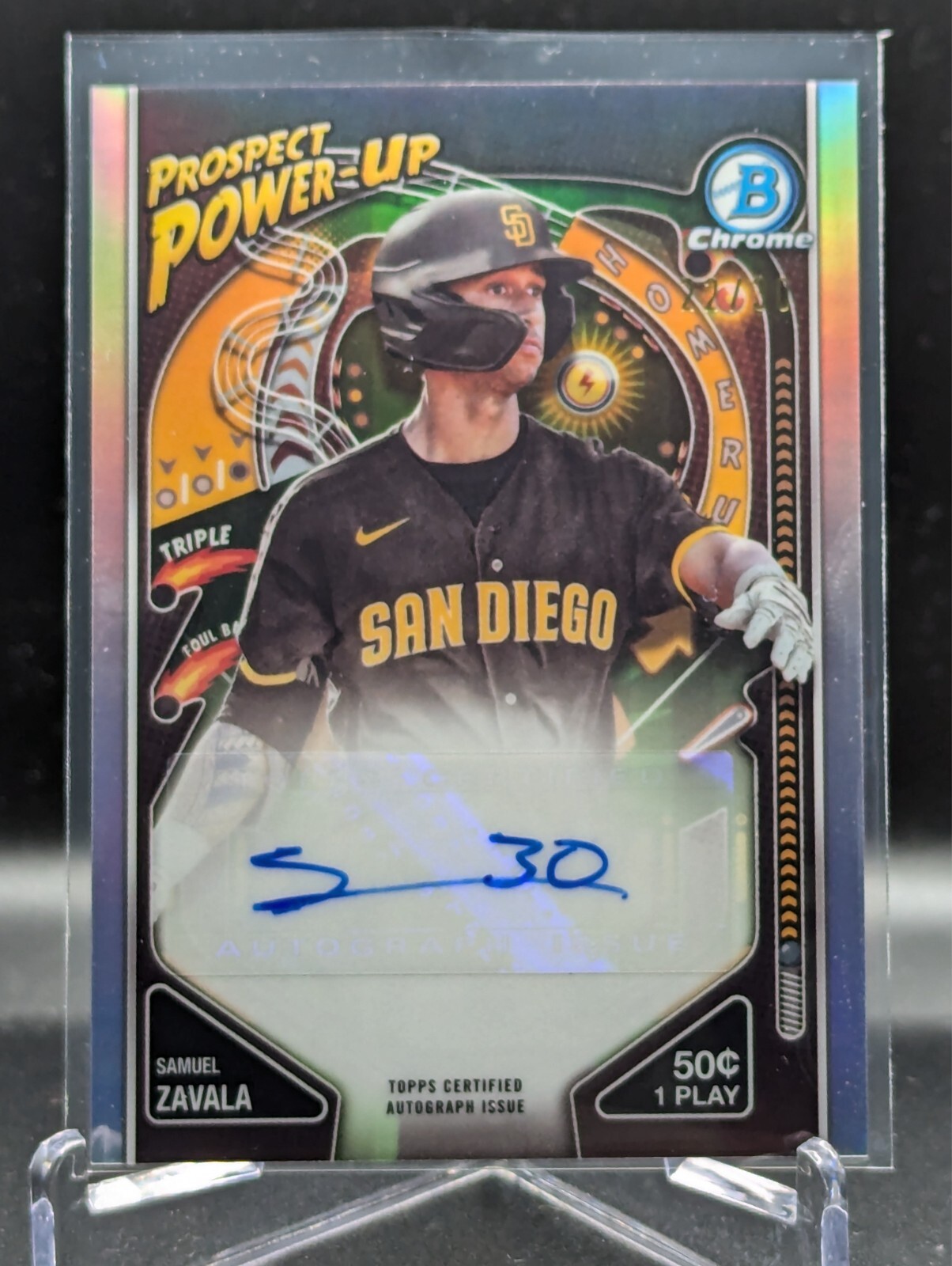 2024 Bowman Samuel Zavala Prospect Power-Up Auto #22/30 Padres RC!