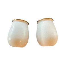 Barebones Living Enamel Tumbler Set Eggshell Stainless With Bronze-Like Patina