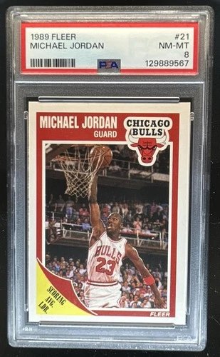 1989-90 Fleer Michael Jordan #21 Bulls PSA 8