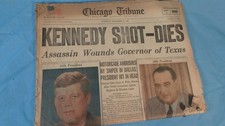 Chicago Tribune Kennedy Shot November 23 1963 * Edition Complete Paper