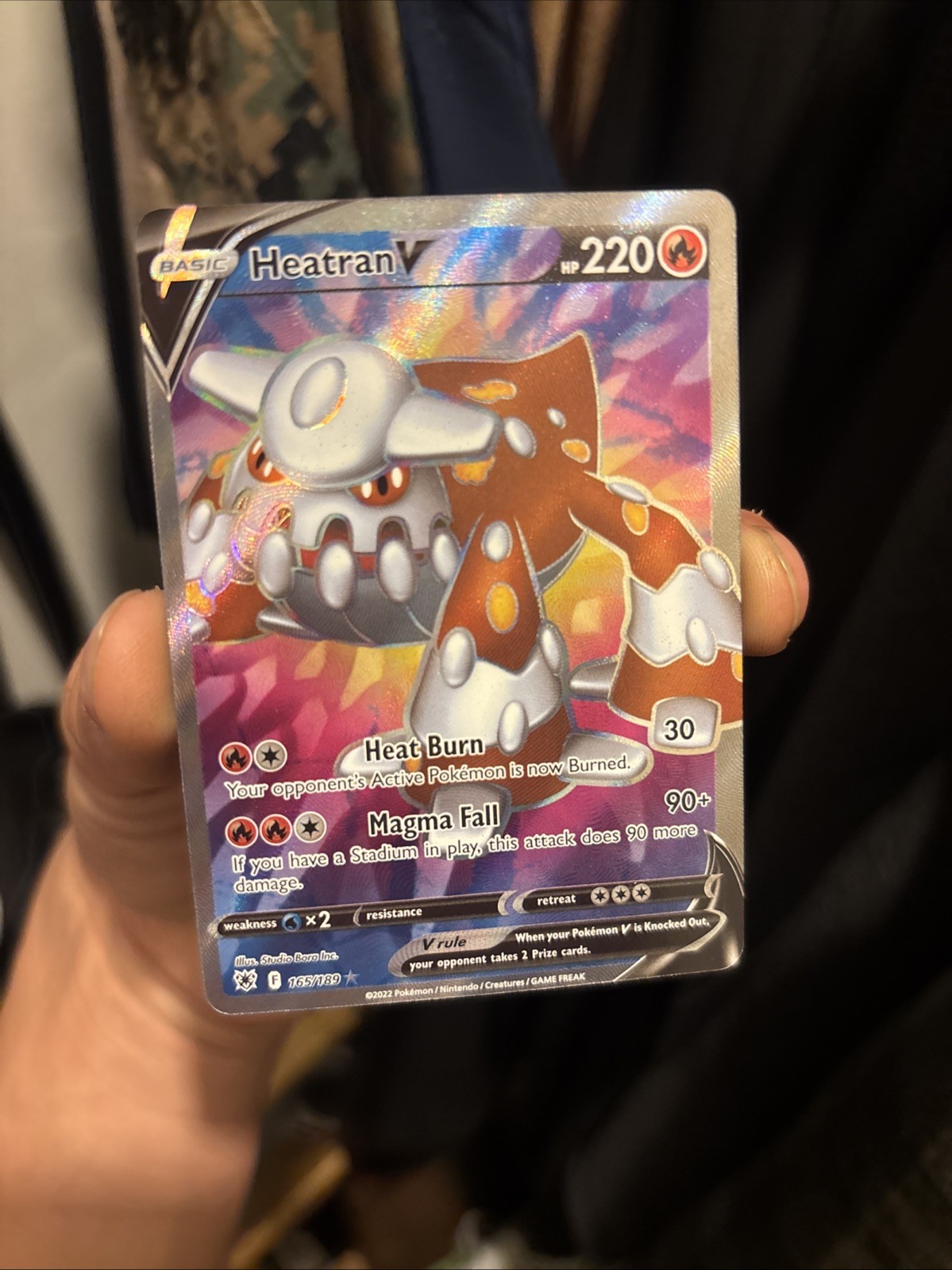 Heatran V 165/189 Full Art Ultra Rare - 2022 Pokemon SWSH10 Astral Radiance