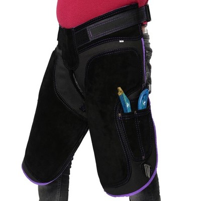 Hufschmied Chaps aus Leder  Segeltuch mit Rückenstütze,Hufpfleger Schürze 65cm